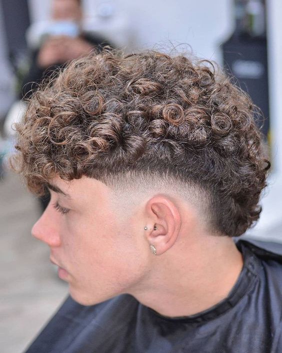 Mullet Fade curly hair