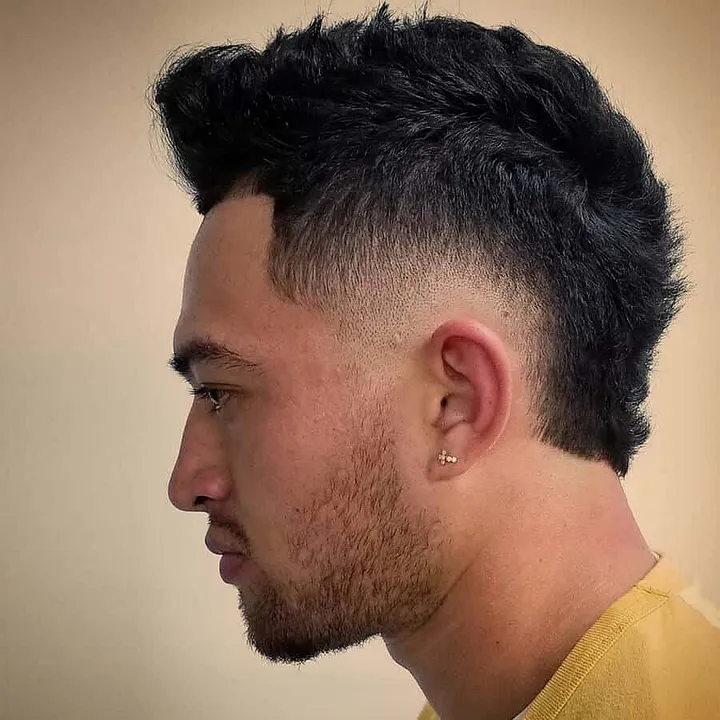 low burst fade mullet hairstyle