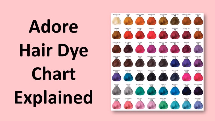 Full Adore Hair Dye Color Chart