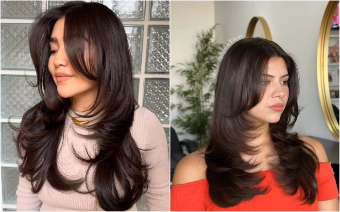 Butterfly Cut on Straight Hair Density Diameter and Length