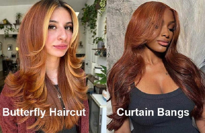 What Is the Butterfly Cut with Curtain Bangs 1